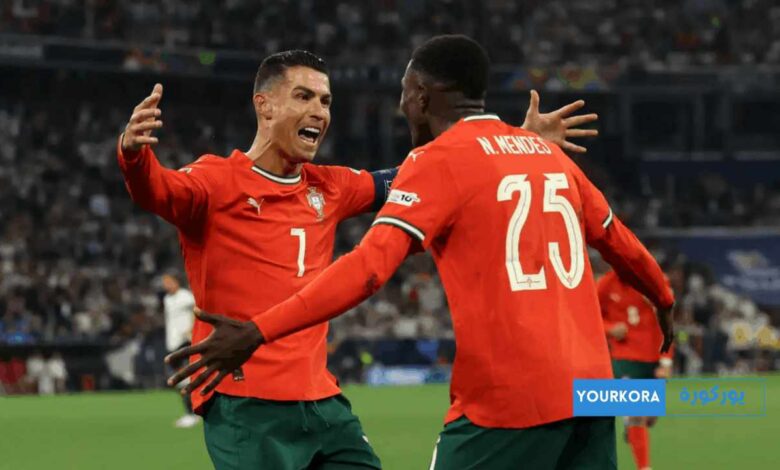 البرتغال تكسر نحس ألمانيا وتحجز بطاقة التأهل إلى نهائي دوري الأمم الأوروبية البرتغال تكسر نحس ألمانيا وتحجز بطاقة التأهل إلى نهائي دوري الأمم الأوروبية