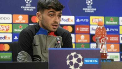 بيدري يعلق على هدف كوندي الثاني في مباراة فرانكفورت بيدري يعلق على هدف كوندي الثاني في مباراة فرانكفورت