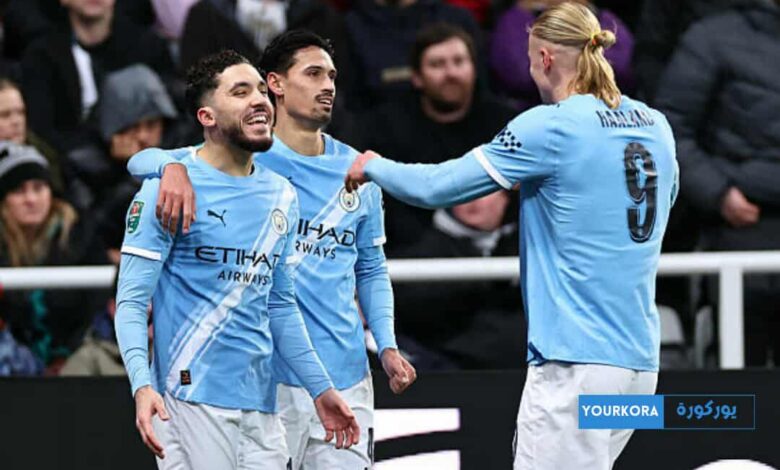 مانشستر سيتي يتفوق على نيوكاسل ويحقق الفوز بهدفين في نصف نهائي كأس الرابطة