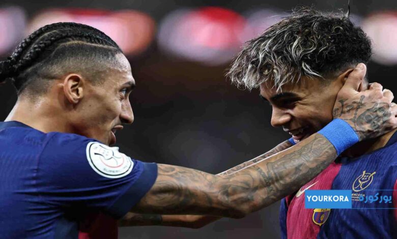 رافينيا يدعم لامين يامال برسالة مؤثرة