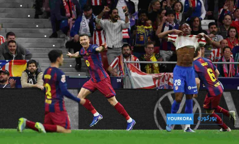 برشلونة يحسم القمة أمام أتلتيكو مدريد ويظفر بالنقاط الثلاث برشلونة يحسم القمة أمام أتلتيكو مدريد ويظفر بالنقاط الثلاث