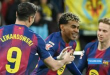 ليفاندوفسكي يساعد برشلونة على تجاوز أزمته الاقتصادية